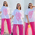 YUNAKA Solid Color Two Piece Set
